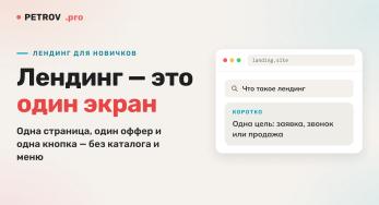 Что такое лендинг простыми словами