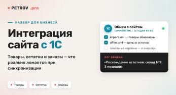 Интеграция сайта с 1С: товары, остатки и заказы
