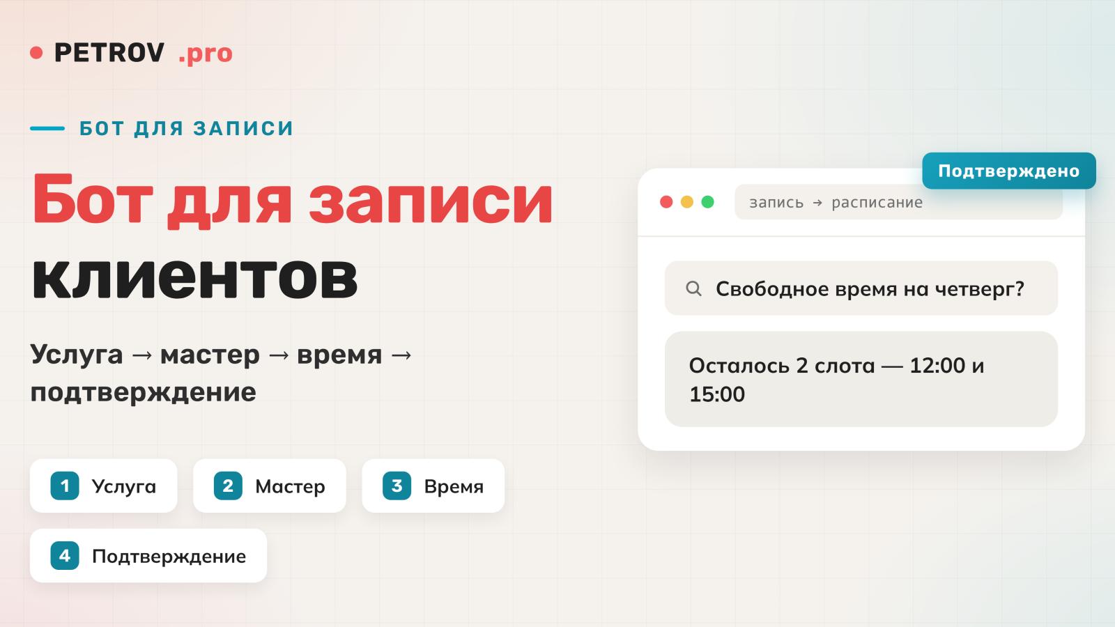 Бот для записи клиентов: как устроен и кому подходит